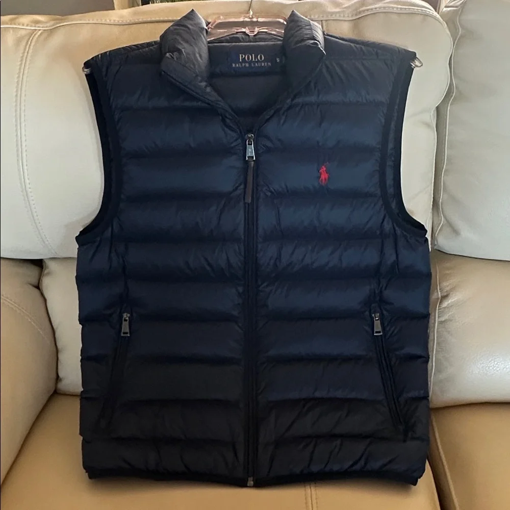 Polo by Ralph Lauren Men's Dark Blue Quilted Vest